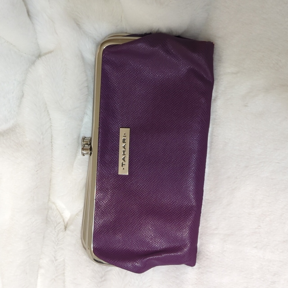 Tahari purple clutch